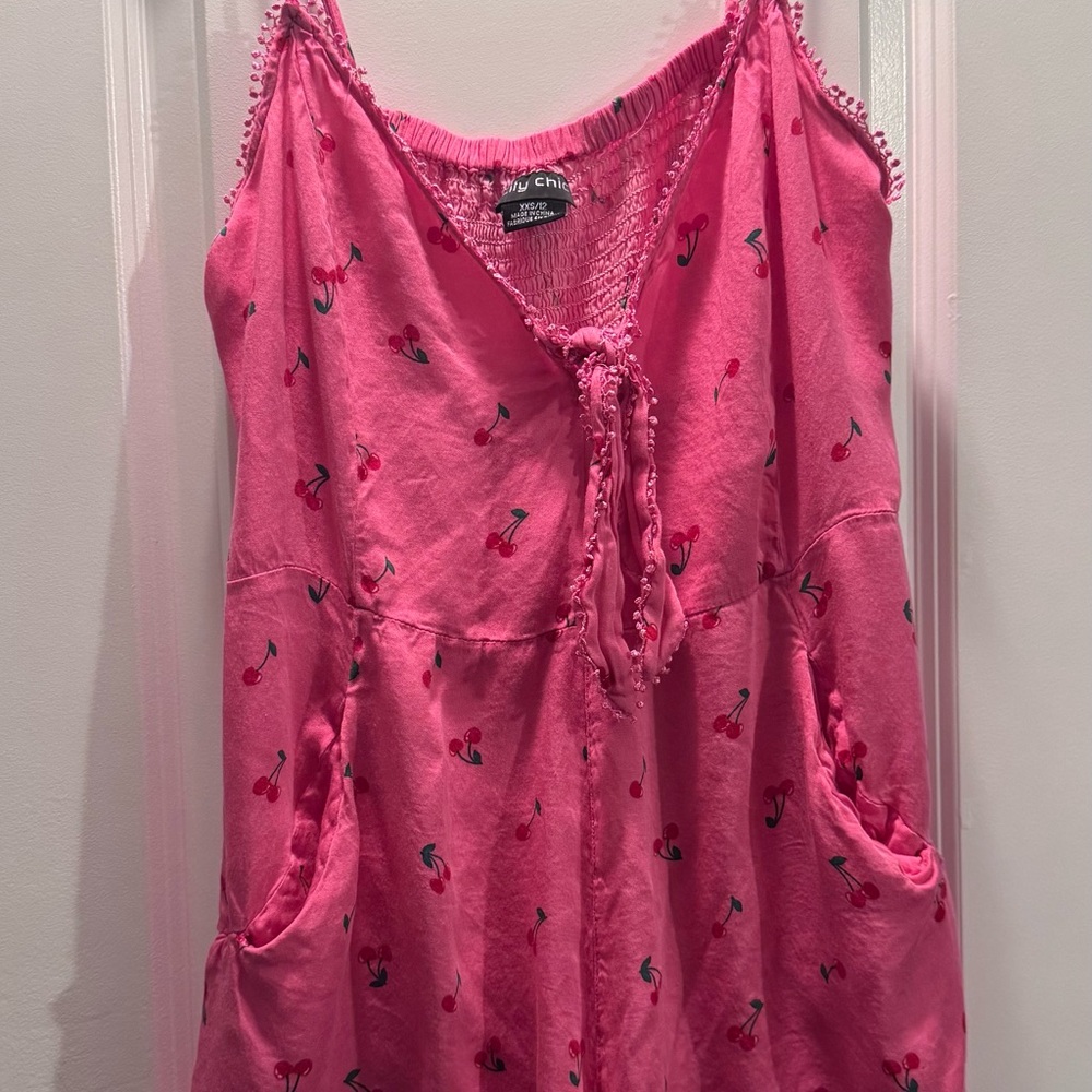 City Chic Pink Cherry Print Blouse
